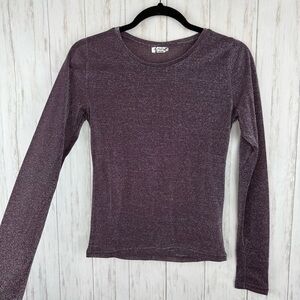 Free People Purple Sparkly Long Sleeve